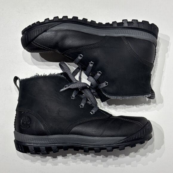 Timberland Women's Mt. Hayes Black Nubuck Leather Waterproof Winter Boots Size 8 - Picture 10 of 14
